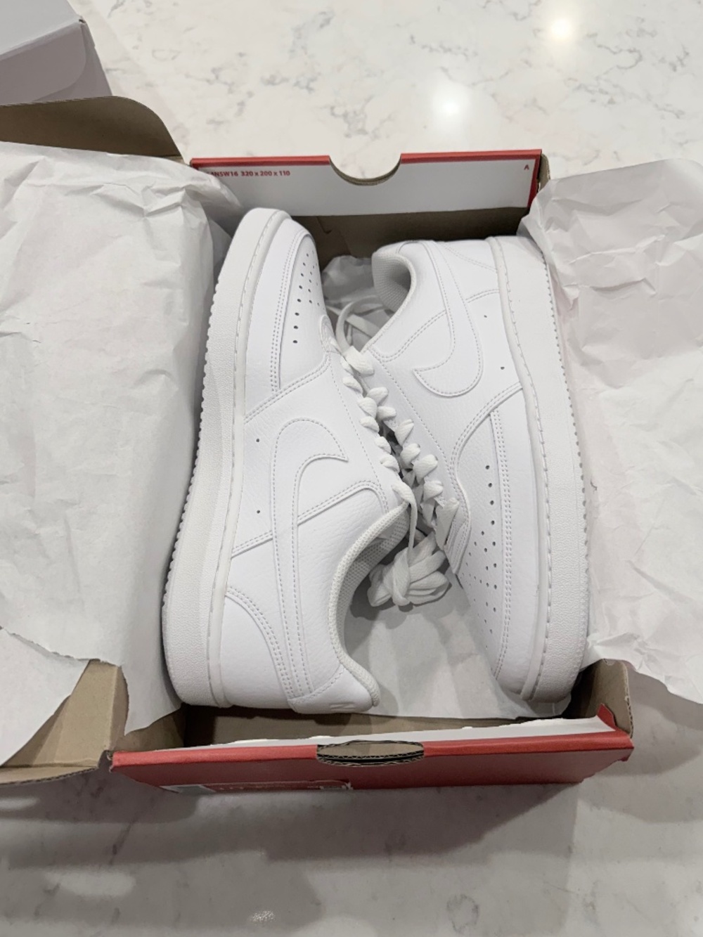 NWT Nike Court Vision Low White Sneakers Women's Size 10